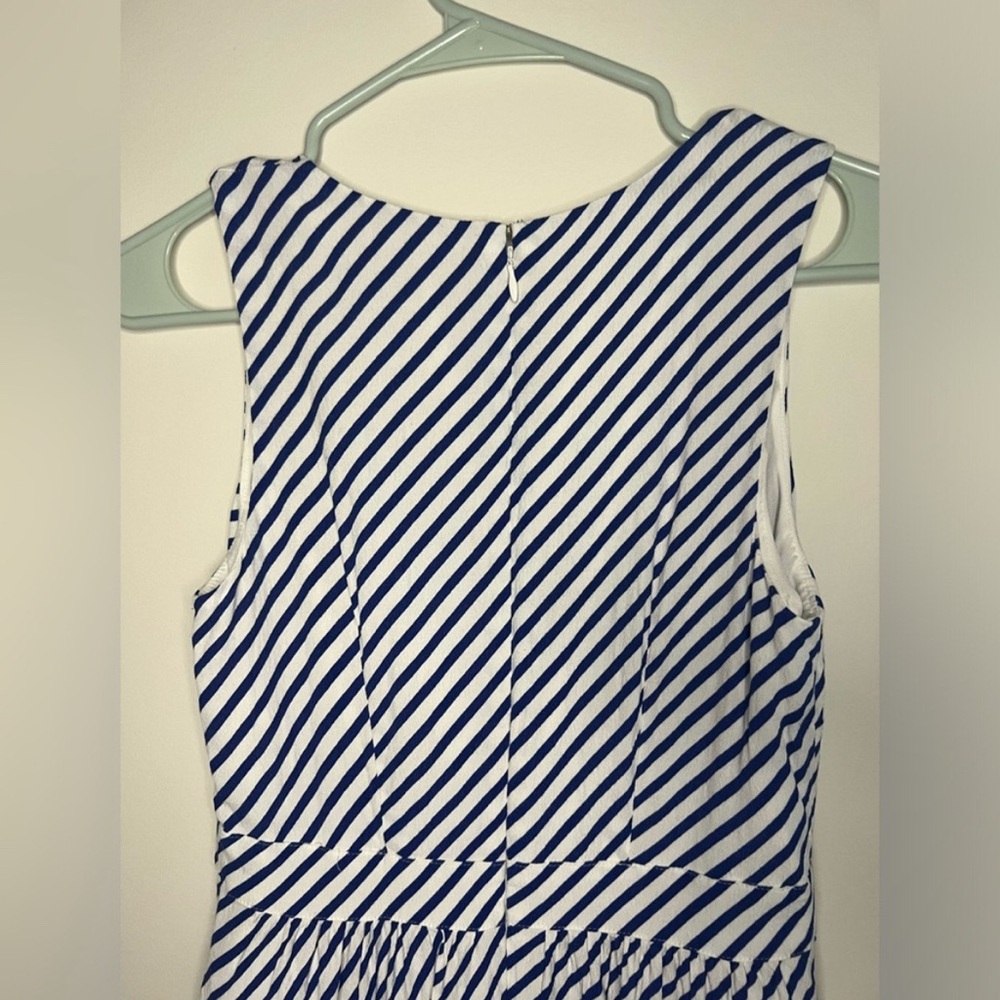 Loft - Blue and White Striped Dress - Size 0 - Picture 7 of 9